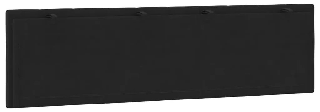 fekete bársony fejtámla párna Hanko 180 cm