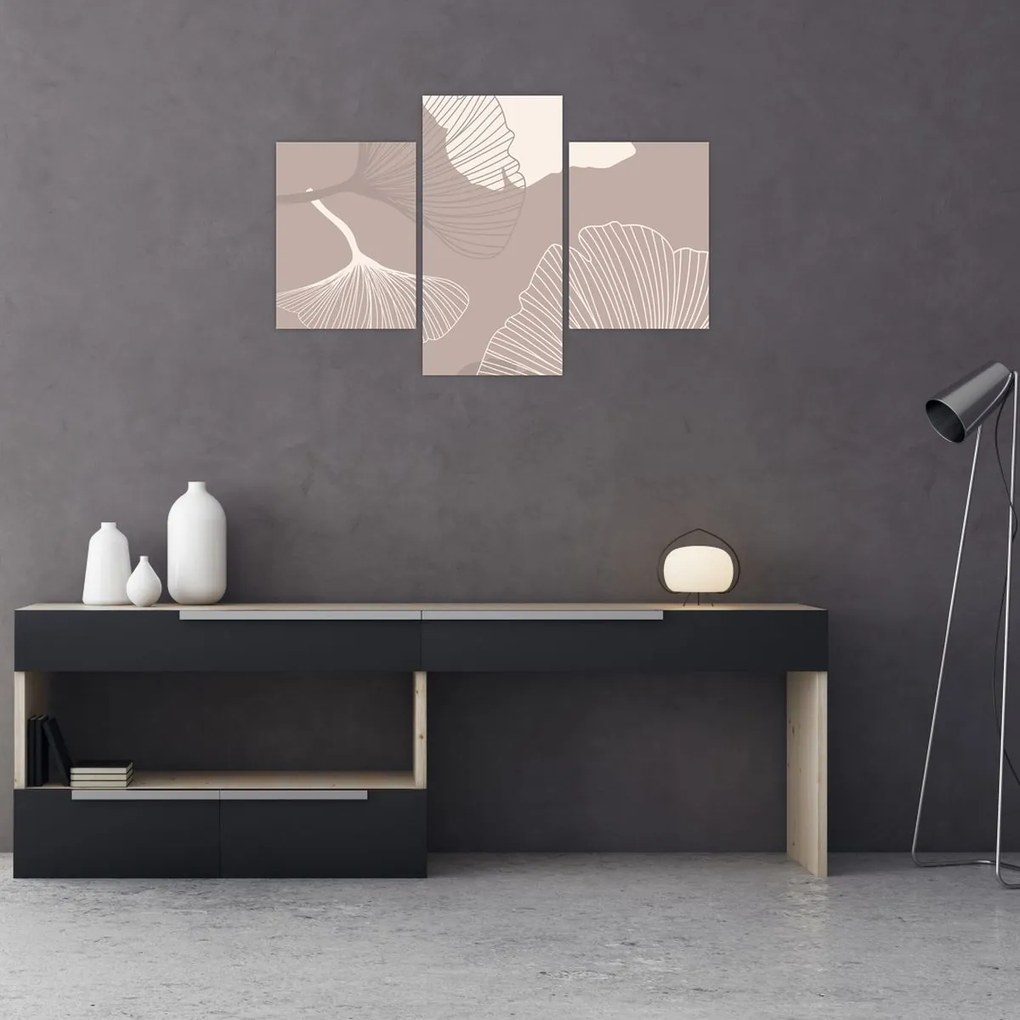 Kép - Bézs színű levelek N⁰1 (90x60 cm)