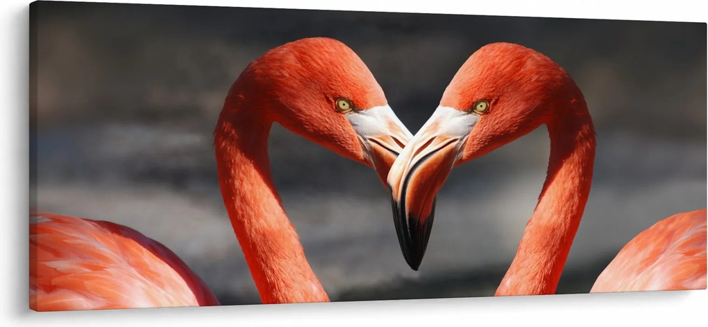 Két szerelmes flamingó képe (120x50 cm)