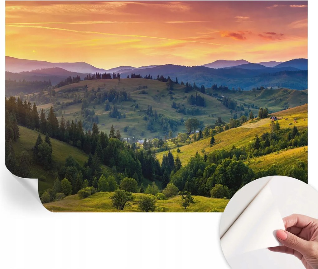 Öntapadós Dekoratív Fotótapéta Hálószobába Hegyi táj 312x219