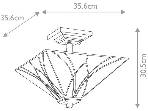 Elstead QZ-ASHEVILLE-SF - Tiffany rúdra szerelt csillár ASHEVILLE 2xE27/100W/230V