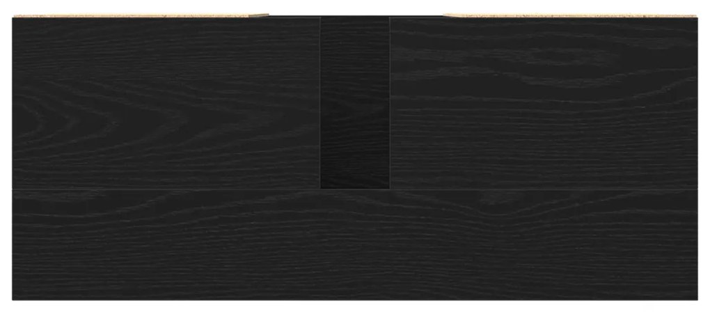 Fekete Tölgy Mosdókagyló Szekrény 80x33x60 cm Mérnöki Fa