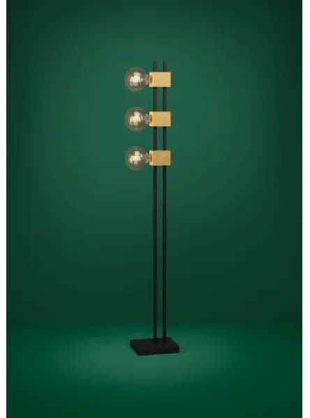 Eglo 390194 - Állólámpa LEVANTARA 3xE27/40W/230V fekete/barna