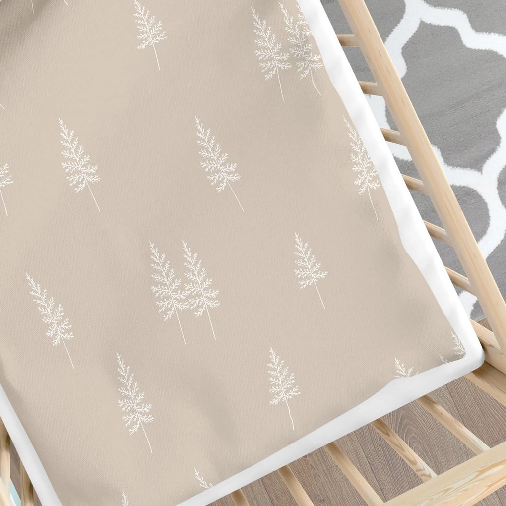 Goldea gyermek pamut ágyneműhuzat kiságyba - északi fenyők 110 x 125 és 35 x 55 cm