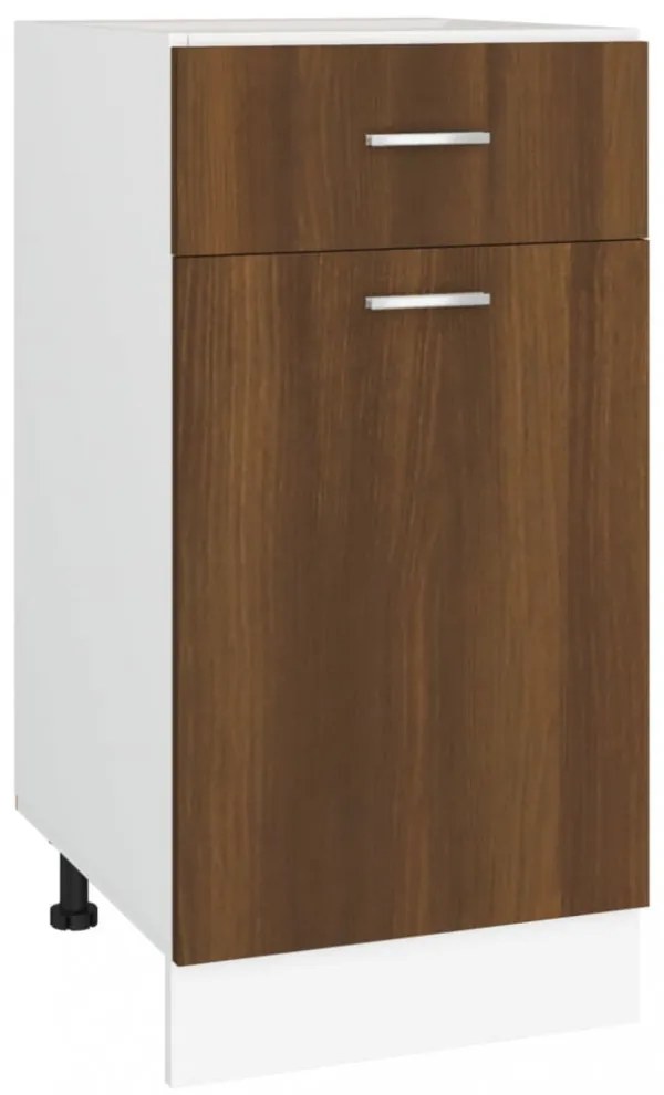 “Lyon” barna tölgyszínű szerelt fa fiókos alsószekrény