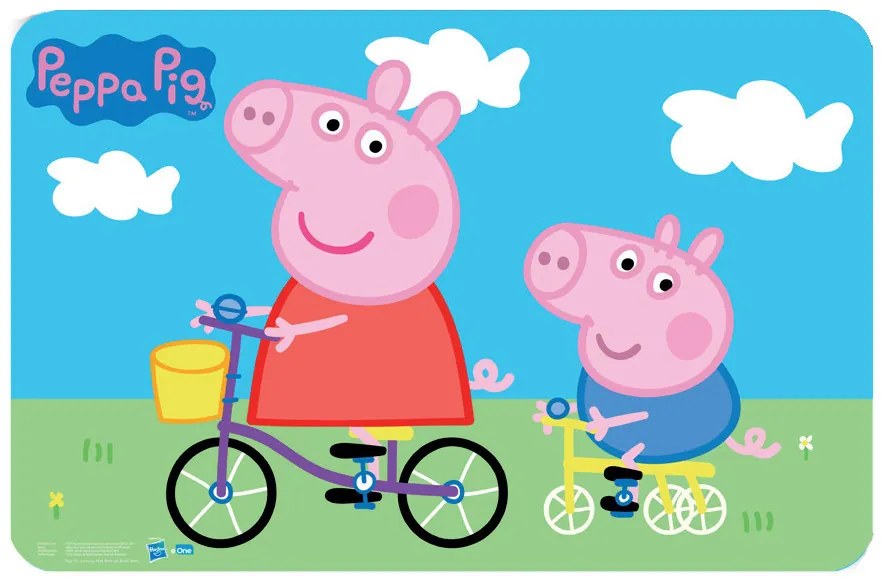 Peppa malac tányéralátét bicikli