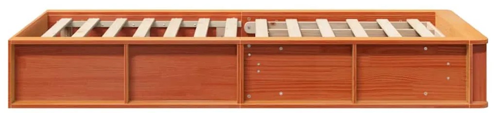 Ágykeret tárolóval Viaszbarna 80 x 200 cm faszínű