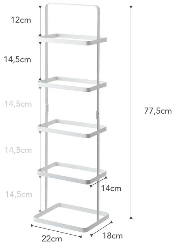 Fehér fém cipőtartó állvány Tower Shoe Rack – YAMAZAKI