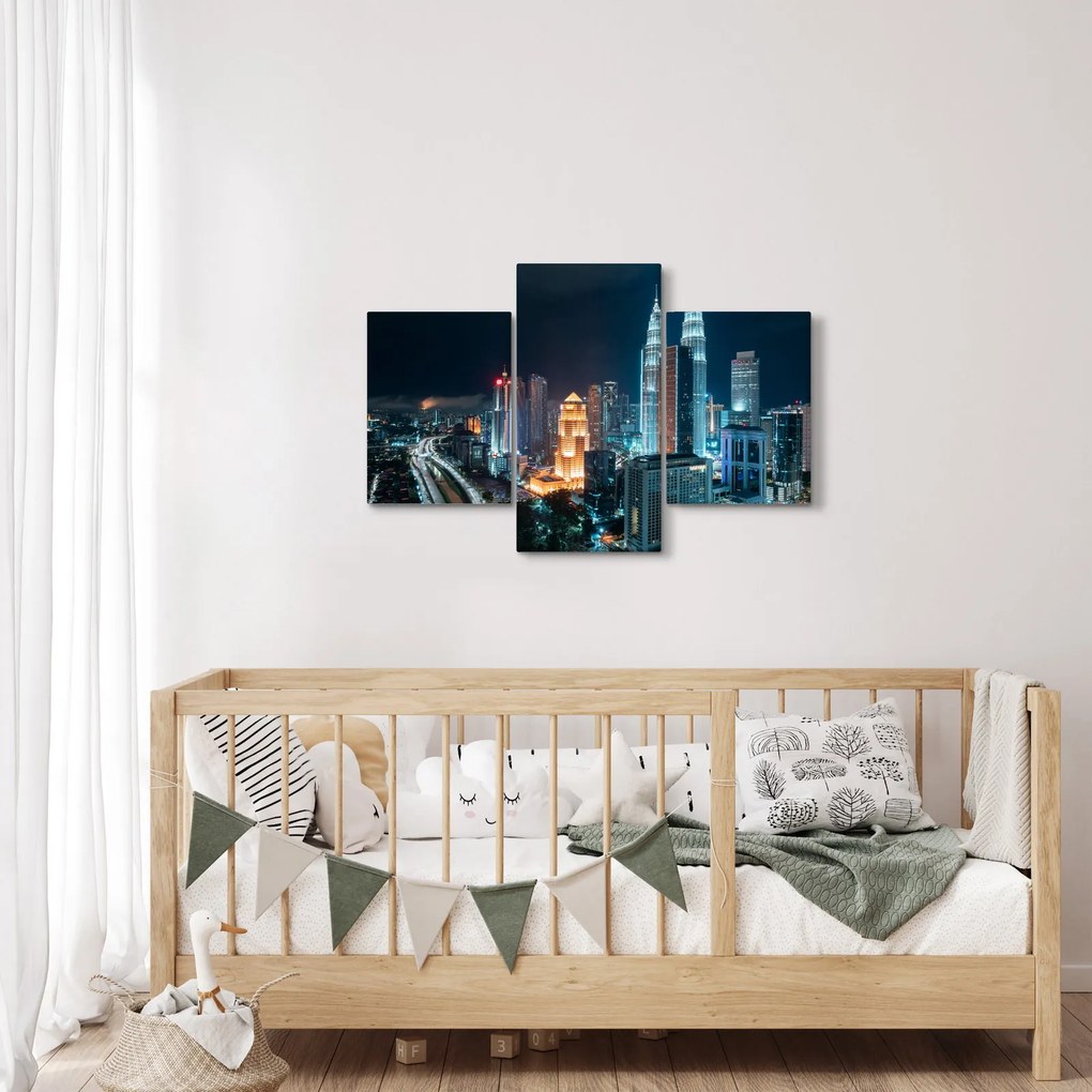 Kép - Éjszaka Kuala Lumpurban (90x60 cm)