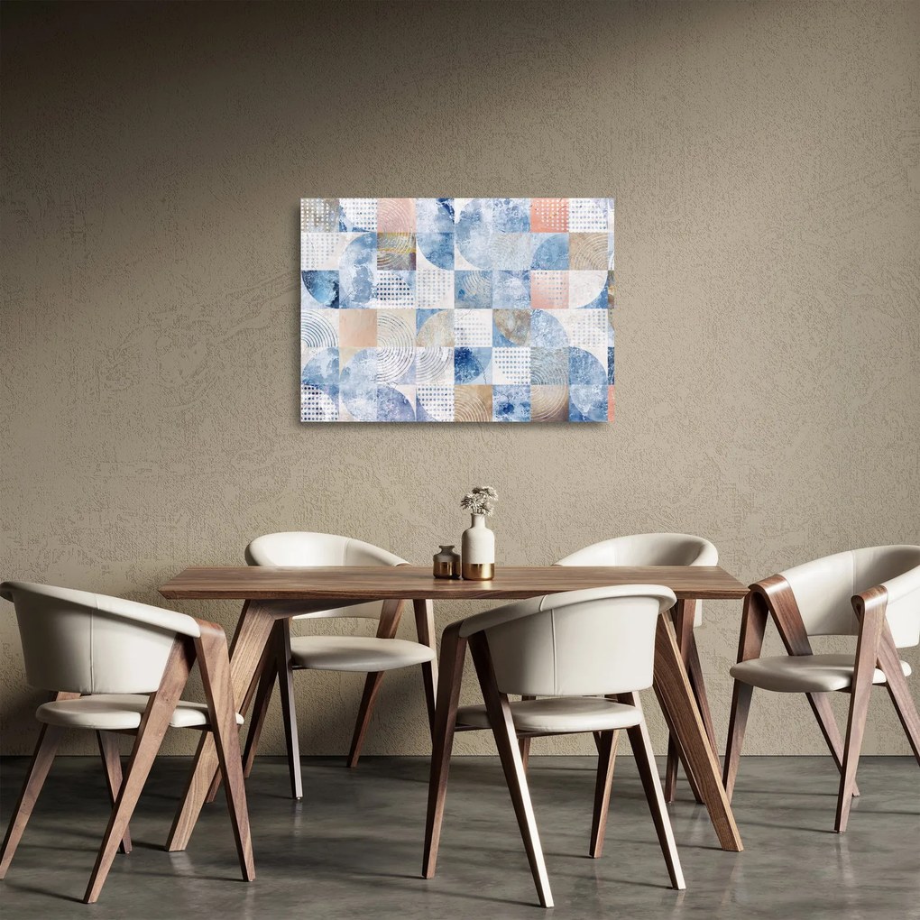 Kép - Geometrikus formák a falon (üvegen) (70x50 cm)