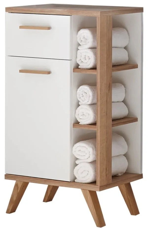 Fehér alacsony fürdőszoba szekrény 51x90 cm Set 923 - Pelipal