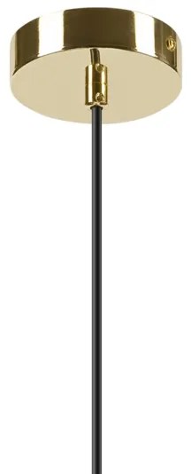 Csillár zsinóron HARMA 1xE27/15W/230V átm. 30 cm fehér/arany