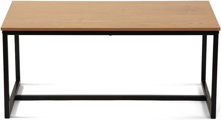 Natúr színű dohányzóasztal tölgyfa dekorral 47x90 cm Norden – Bonami Essentials