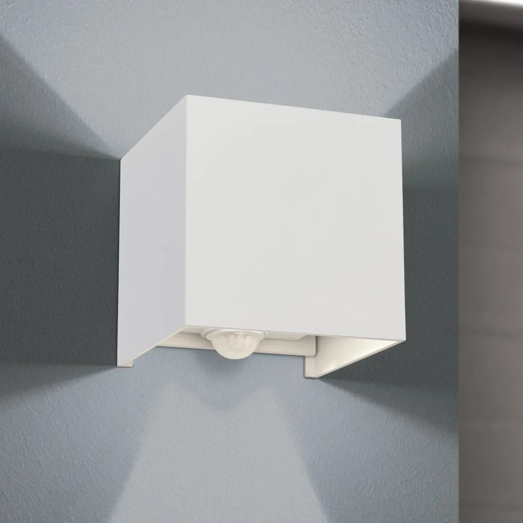 ORION-AL 11-1314 Cube-s modern kültéri fali lámpa mozgásérzékelővel 1x13W 700Lm 3000K IP54