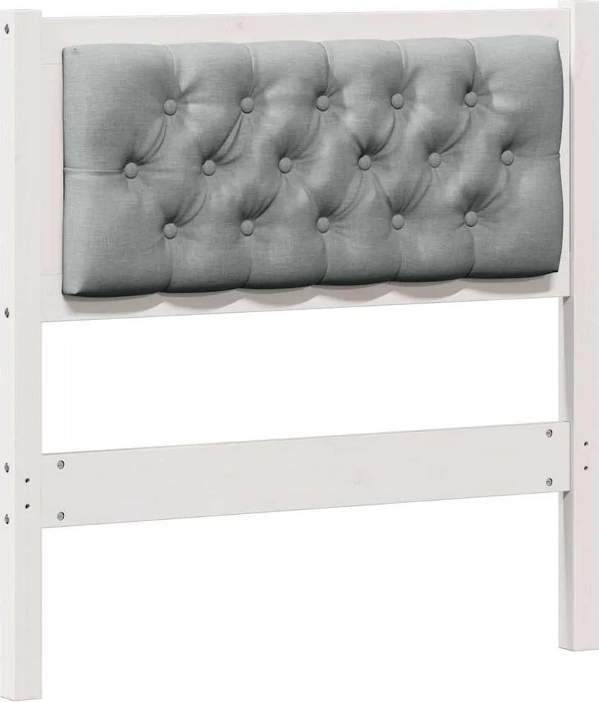 vidaXL Fejtámla Egyéb Fehér és világosszürke 80 cm Tömör fenyőfa