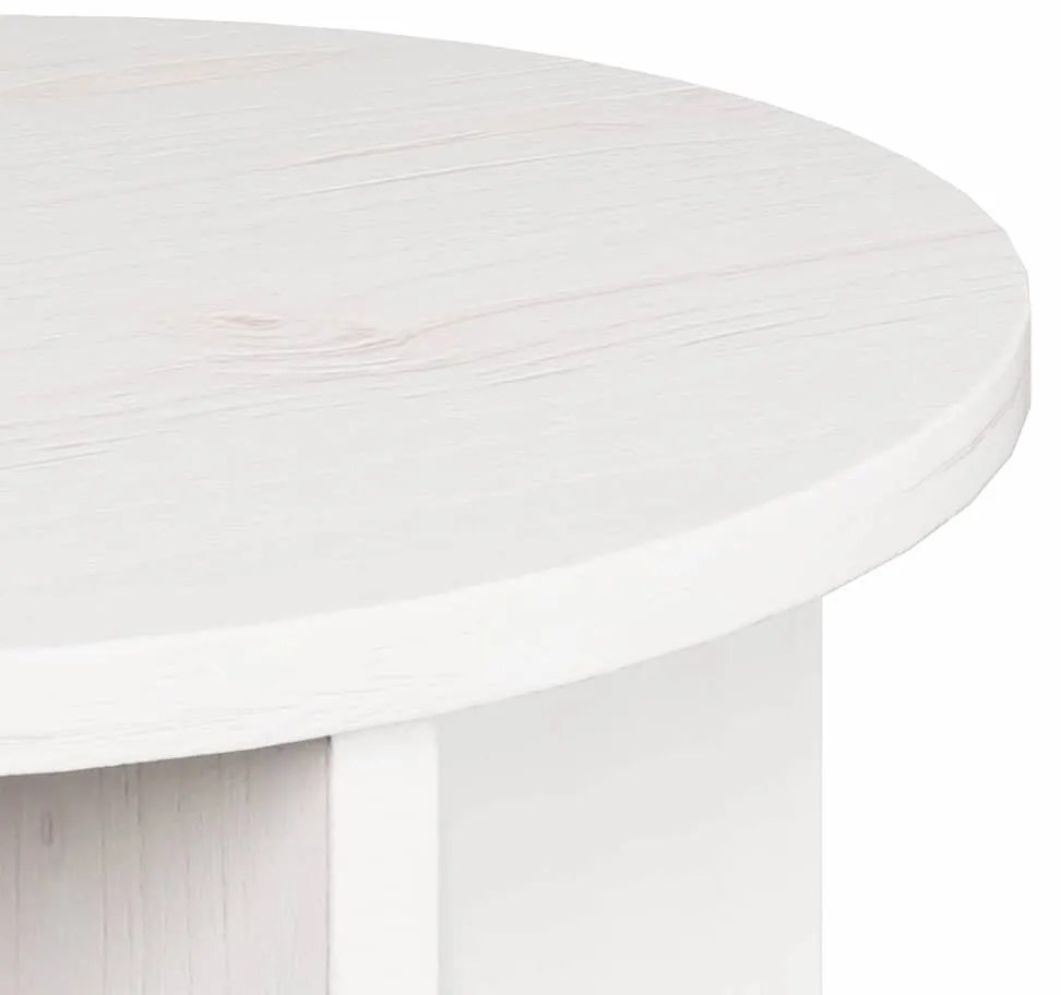 Dohányzóasztal 2 pcs Fehér 39.5 x 39.5 x 30 cm Tömör fenyőfa