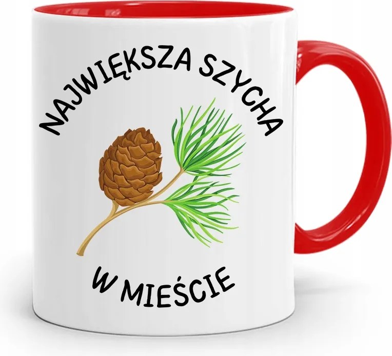 Bögre Piros Vicces Legnagyobb Nagyágyú nyomott mintával