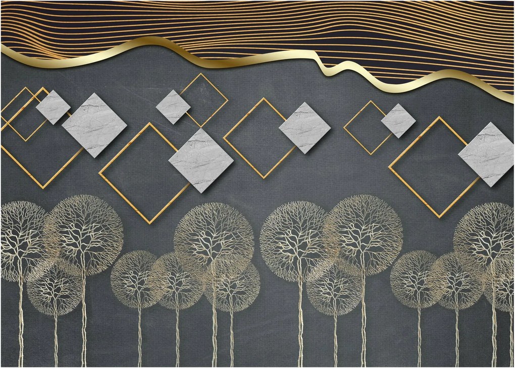 Az absztrakció képe (üvegen) (70x50 cm)