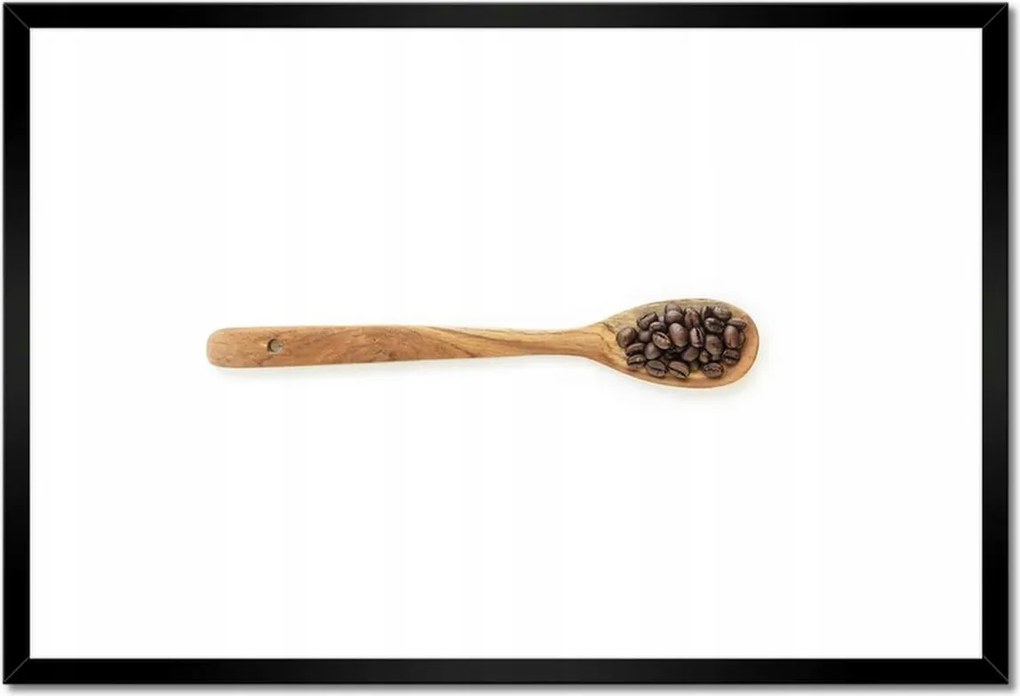 Poszterek keretben 60x40 Natúr kávé szemes