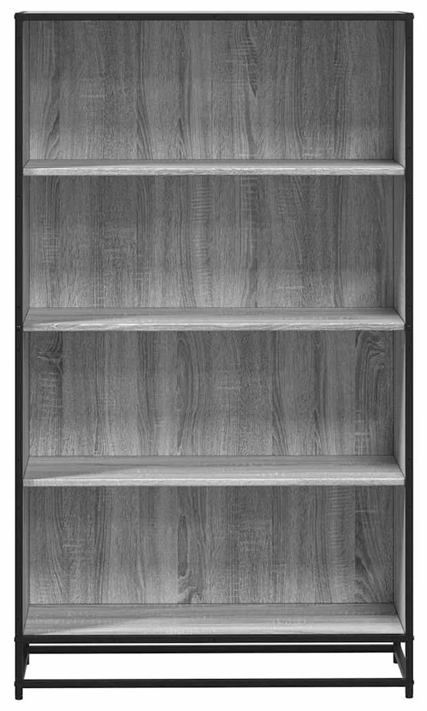 szürke sonoma színű szerelt fa könyvespolc 80,5 x 35 x 139 cm