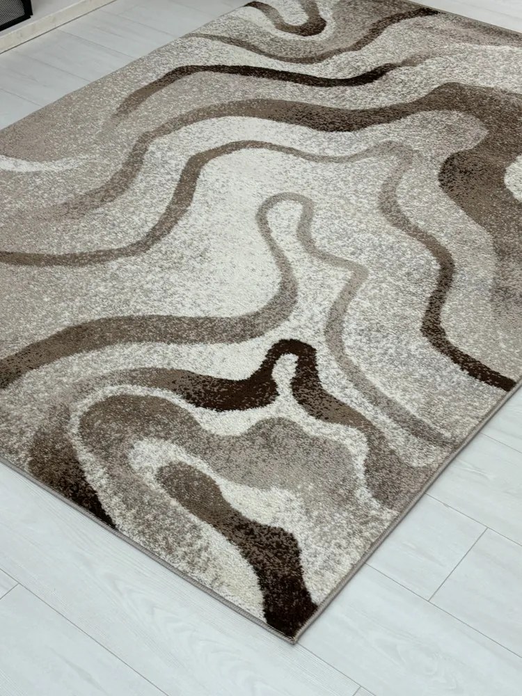 Nora 6036 bézs modern szőnyeg 120x170 cm