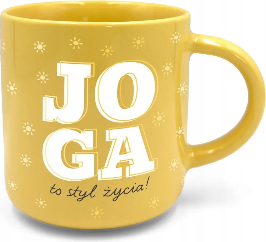 Kerámia Bögre Jóga Egy Életstílus Sárga 350ml