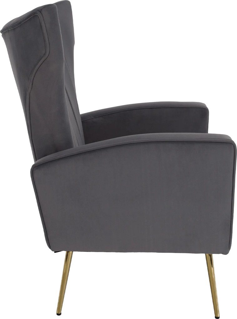 Relaxfotel, szürke Velvet szövet, BARET