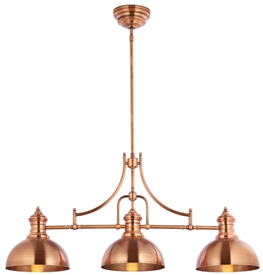 Jupiter 1791 - PT3 - PLATINO 3xE27/60W/230V réz rúd csillár