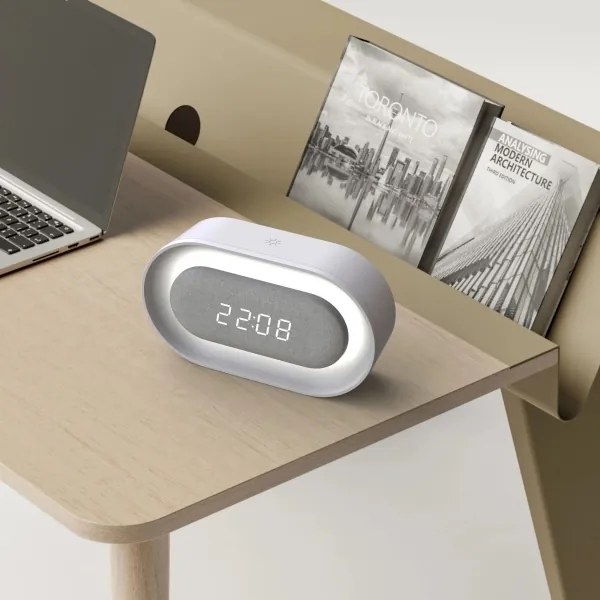 KAJA LED/1,3W/5V 3000K állítható éjjeli lámpa ébresztővel