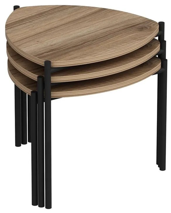 Dohányzóasztal (3 részes) Lenny - Walnut