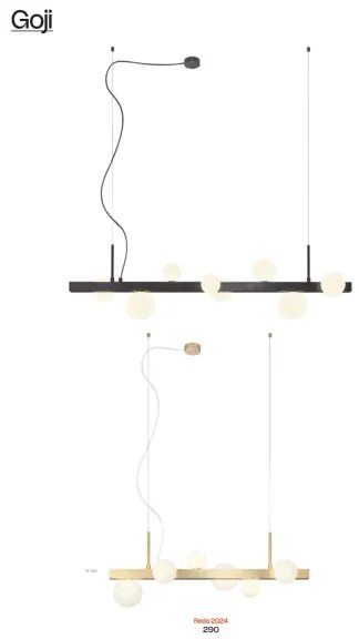 Redo 01-2375 - Csillár zsinóron GOJI 6xG9/28W/230V fekete