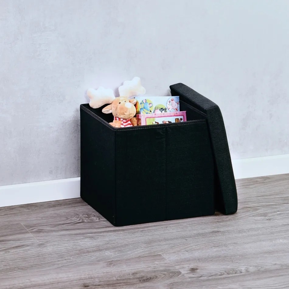 Kesper 15955 Taburet, fekete, 38 x 38 x 38 cm
