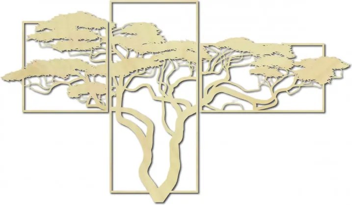 Háromrészes fa bonsai festmény - SKALICEF