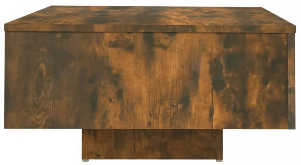 füstös tölgy színű szerelt fa dohányzóasztal 60 x 60 x 31,5 cm