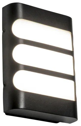 Modern fali lámpa fekete, LED-del IP44 - Gaev