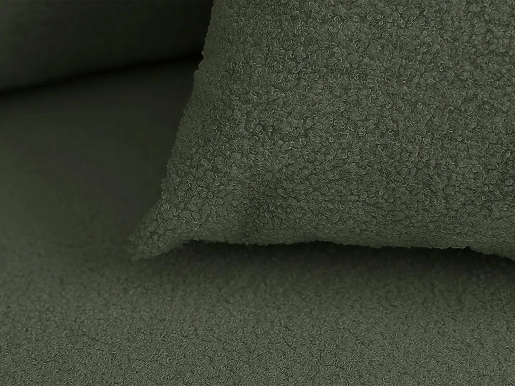 AKCIÓ Kihúzható, kétoldalas L-alakú ülőgarnitúra SMART BOUCLE 232x143 cm, sötétzöld II. osztály
