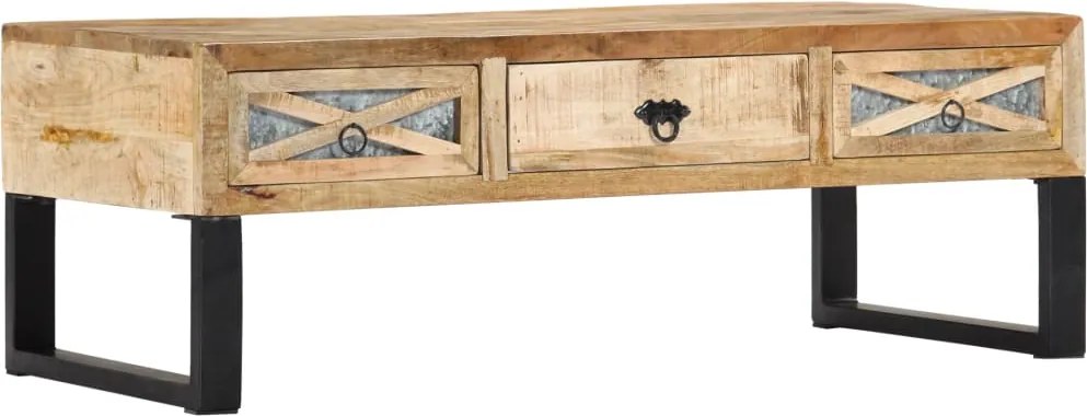 vidaXL tömör mangófa dohányzóasztal 110 x 50 x 38 cm