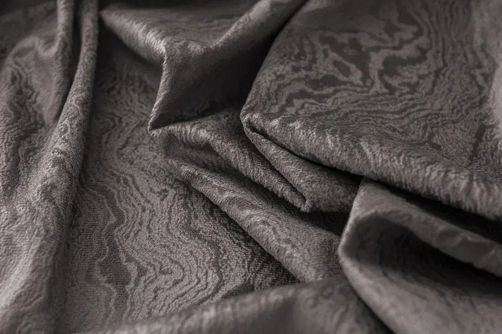Sötétítő függöny DUNES VELVET 140x250 cm, sötétszürke Felfüggesztés: Hullámos sínszalag