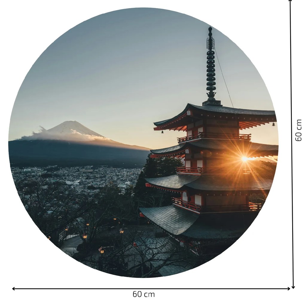 PIPPER. Textil kör alakú falmatrica "Japán 2" Méret: 60cm
