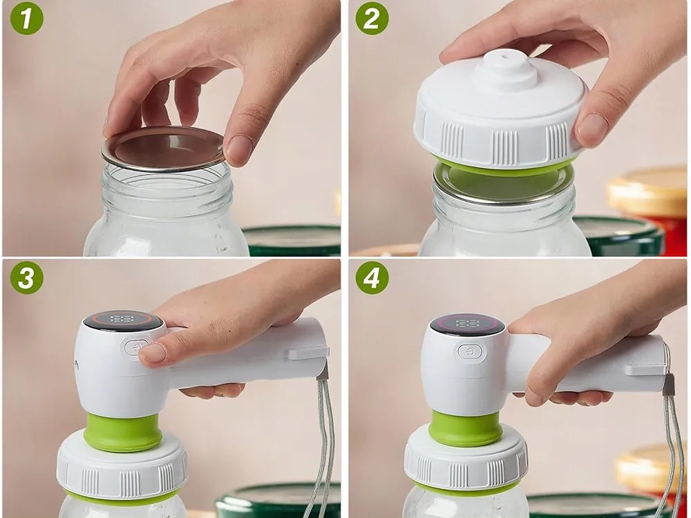 Többfunkciós vákuumpumpa - VERK 27539 - LED kijelzővel + tasakok