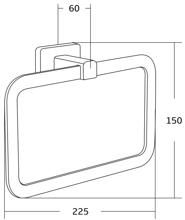 Mexen tartozékok, ASIS törölközőtartó, króm, 7017632-00