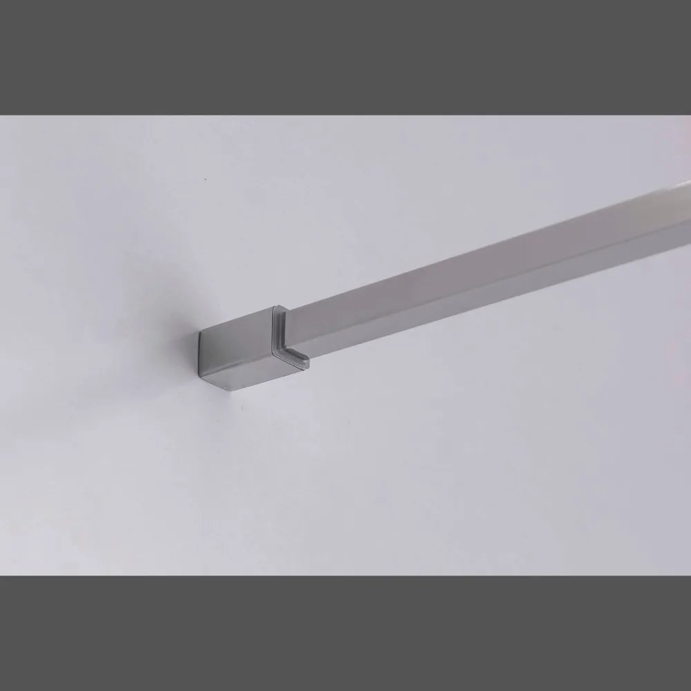 Stuxi Milano Walk-in zuhanyfal, 80x200 cm, 8 mm vastag vízlepergető biztonsági üveggel, króm profillal és távtartóval