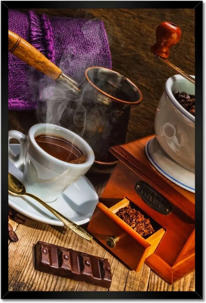 Poszterek keretben 40x60 Lila kávés zsákok