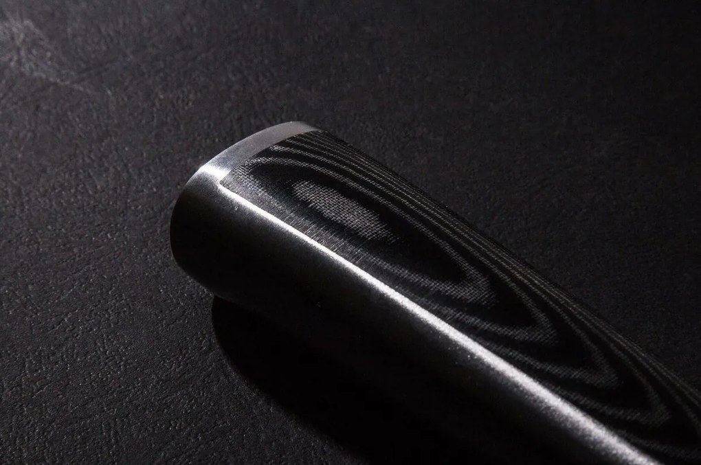 G21 Damascus Premium késkészlet bambusz blokkban, doboz, 3 db + köszörűkő