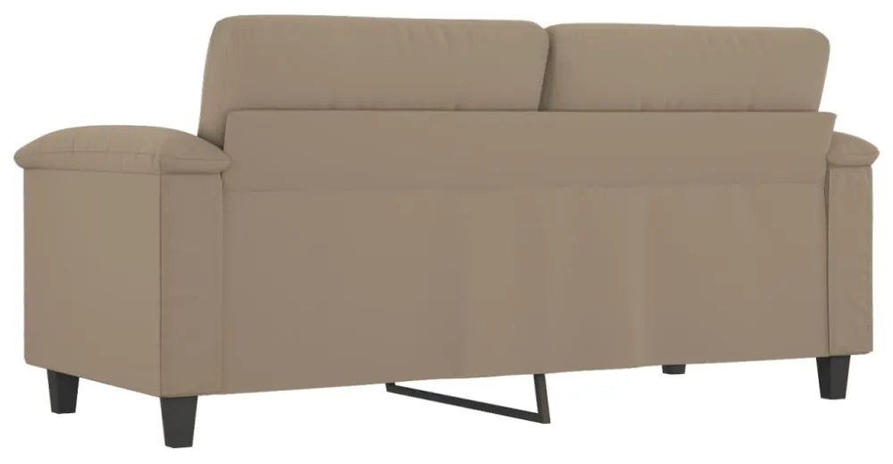 kétszemélyes tópszínű mikroszálas szövetkanapé 140 cm