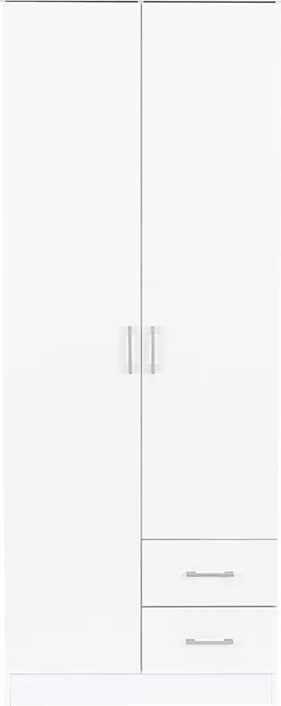 Miami gardróbszekrény 80x205 cm fehér-fehér