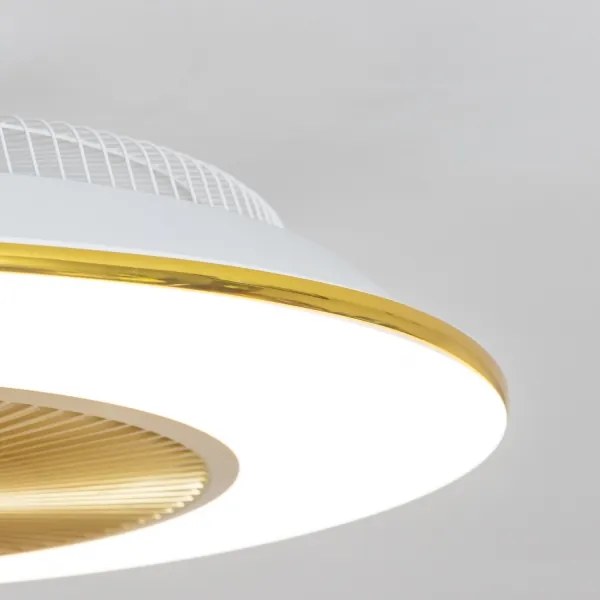 Brilagi - LED Dimmelhető lámpa ventilátorral AURA LED/38W/230V arany + távirányító