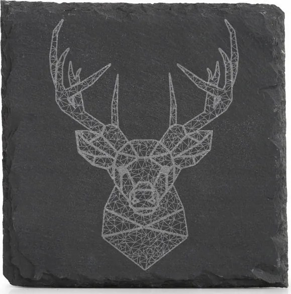 Kő alátét x4 dekoratív Ajándék vadásznak art line Szarvas