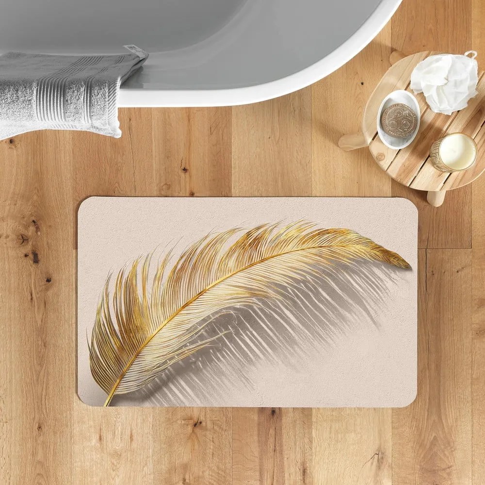 Világosbarna fürdőszobai kilépő 50x80 cm Angelica – douceur d'intérieur