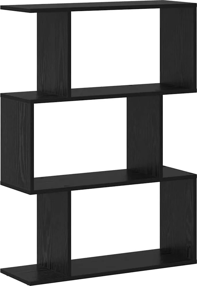 vidaXL Könyvespolc Fekete tölgy 70 x 24 x 97 cm Faanyag